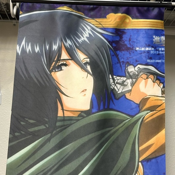 Anime Attack on Titan Mikasa Hanging Wall Scroll - Picture 2 of 8